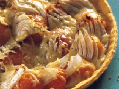 Recette Tarte à l'Emmental abricot et fenouil