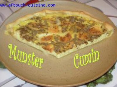 Recette Tarte au munster et au cumin