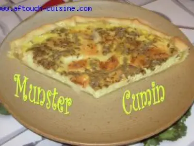 Recette Tarte au munster et au cumin