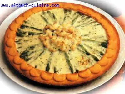 Recette Tarte d'asperges aux crevettes