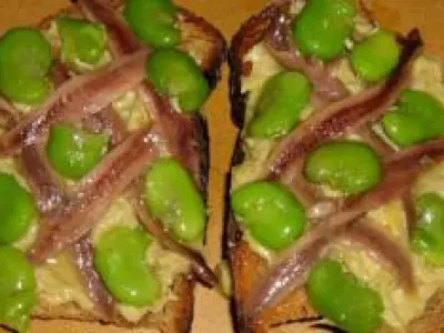 Recette Tartine gourmande artichaut et anchois