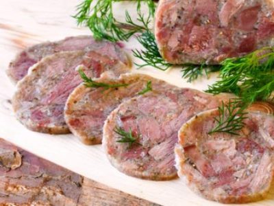 Recette Tête de porc et langues au Chablis