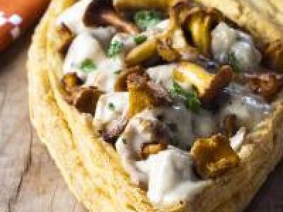 Recette Tourte Ovalie de Poulet Fermier d'Auvergne aux Girolles
