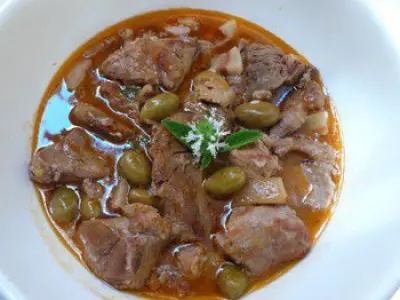 Recette Veau aux olives