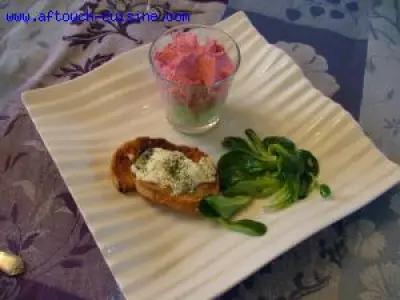 Recette Verrines avocat et saumon fumé betterave