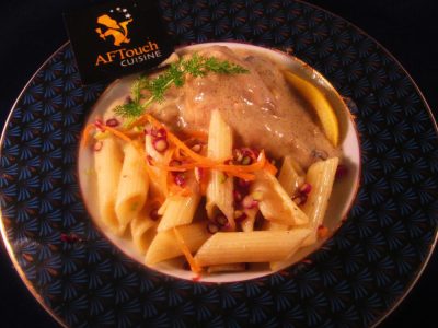 Recette Volaille fermière en crème de coco et citrons confits