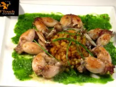 Recette Grenouilles de marais ,pesto d'aillets