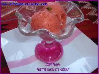 Recette Sorbet aux fraises light