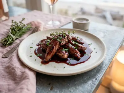 Recette Aiguillettes de canard, sauce au vin