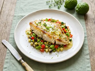 Recette Aile de raie bouclée rôtie effluves de Combava