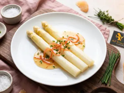 Recette White asparagus with grapefruit zest