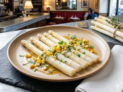 Recette Asperges violettes vinaigrette gaullienne