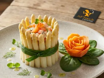 Recette Asparagus Bundles with a Seafood Touch