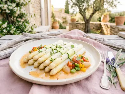 Recette Belles asperges blanches acidulé provençal