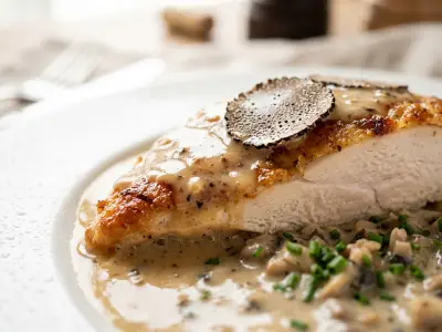 Recette Blanc de volaille de bresse lucullus