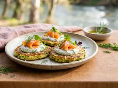 Recette Zucchini Blinis with Saint Moret Sauce