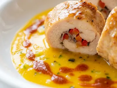 Recette Poulet farci en double poivronnade