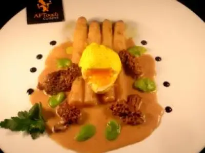 Recette bouquet d'asperges blanches landaises et morilles