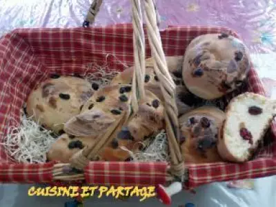 Recette Brioche cranberries et raisins secs