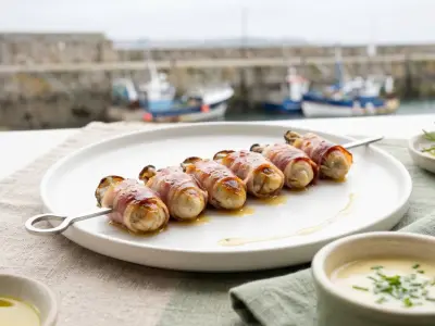Recette Brochettes d'huîtres et magret séché