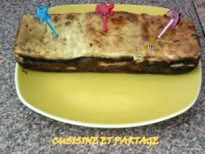 Recette Cake au pain de mie jambon roquefort