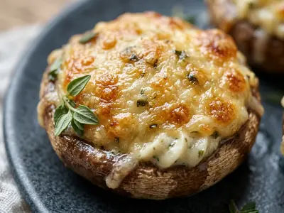 Recette Champignons garnis gratinés