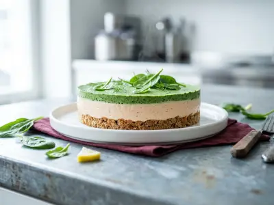 Recette Cheesecake epinards frais, saumon fumé et pain de campagne grllé