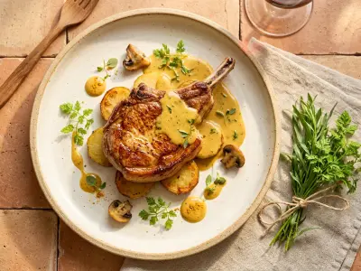 Recette Cote veau poelée en crème de curcuma
