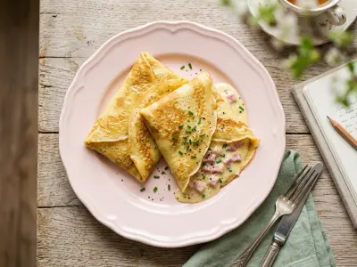 Recette Crêpes jambon fromage