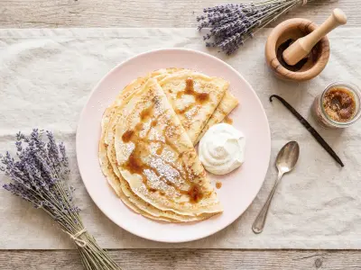 Recette Crêpes sans œufs à la vanille