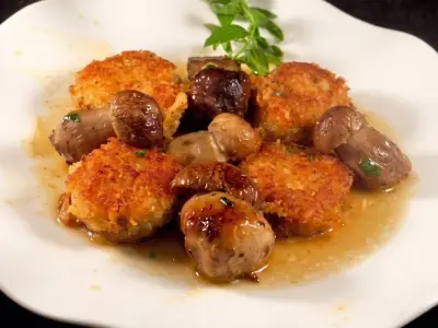 Recette Croustillant d'amourettes d'agneau et cèpes