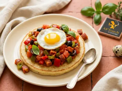 Recette Provence Crumpet Fondue with Quail Egg and Bellota Chorizo
