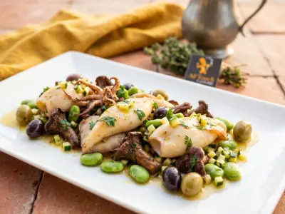 Recette Squid and Chanterelle Mushrooms Provençale