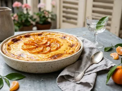 Recette Flan pâtissier aux clémentines confites
