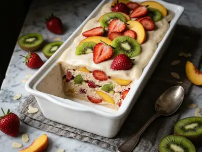 Recette Fruits à la crème d'amandes