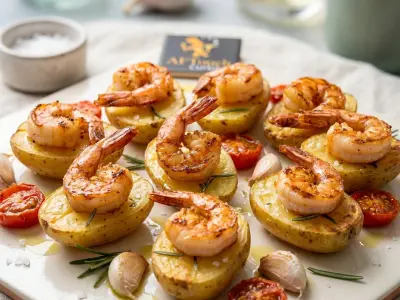 Recette Roasted Prawns and Ré Potatoes