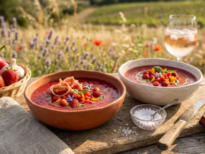 Recette Gaspacho de fraises et poivrons rouges