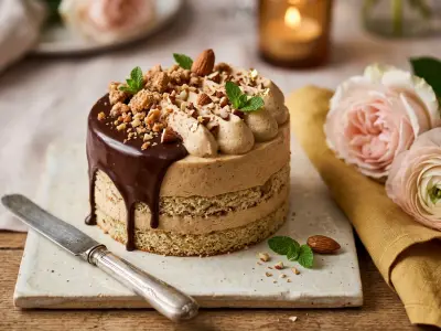 Recette Gâteau suprême à la crème mousseline praliné