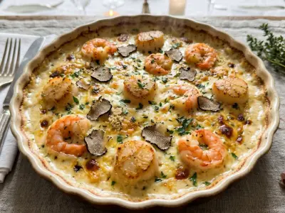 Recette Gratin of St Jacques and Prawns