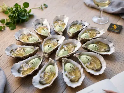 Recette huîtres en gelée muscadine