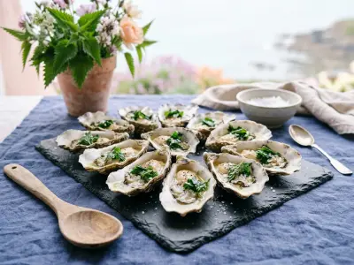 Recette Huîtres pleine mer, pineau et crème d'ortie