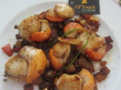 Recette Jeunes topinambours et st jacques