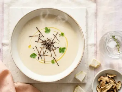 Recette La crème de céleri aux éclats de truffe noire