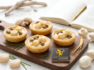 Recette The fine scallop and ginseng tartlet