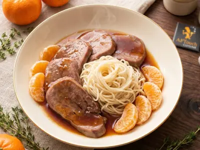 Recette Langues d'agneau en gastrique de mandarines