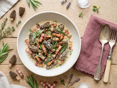 Recette Lard fumé aux morilles
