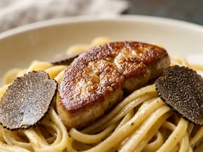 Recette Linguines foie gras poelé et truffes