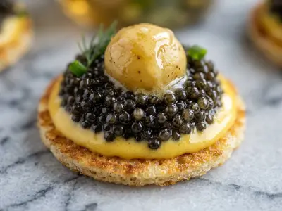 Recette Mignardises de caviar aquitain