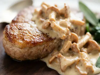 Recette Mignons de veau aux chanterelles crémées
