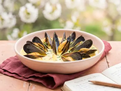 Recette Mouclade en crème safranée